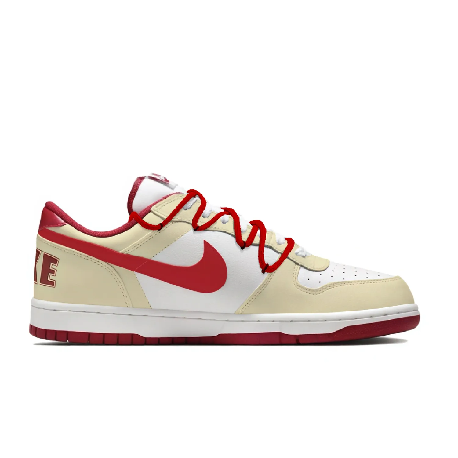 Nike Кроссовки для скейтбординга Big Scarlet Abрасение Resistant Breathable Low top мужские красные желтые — фото 3