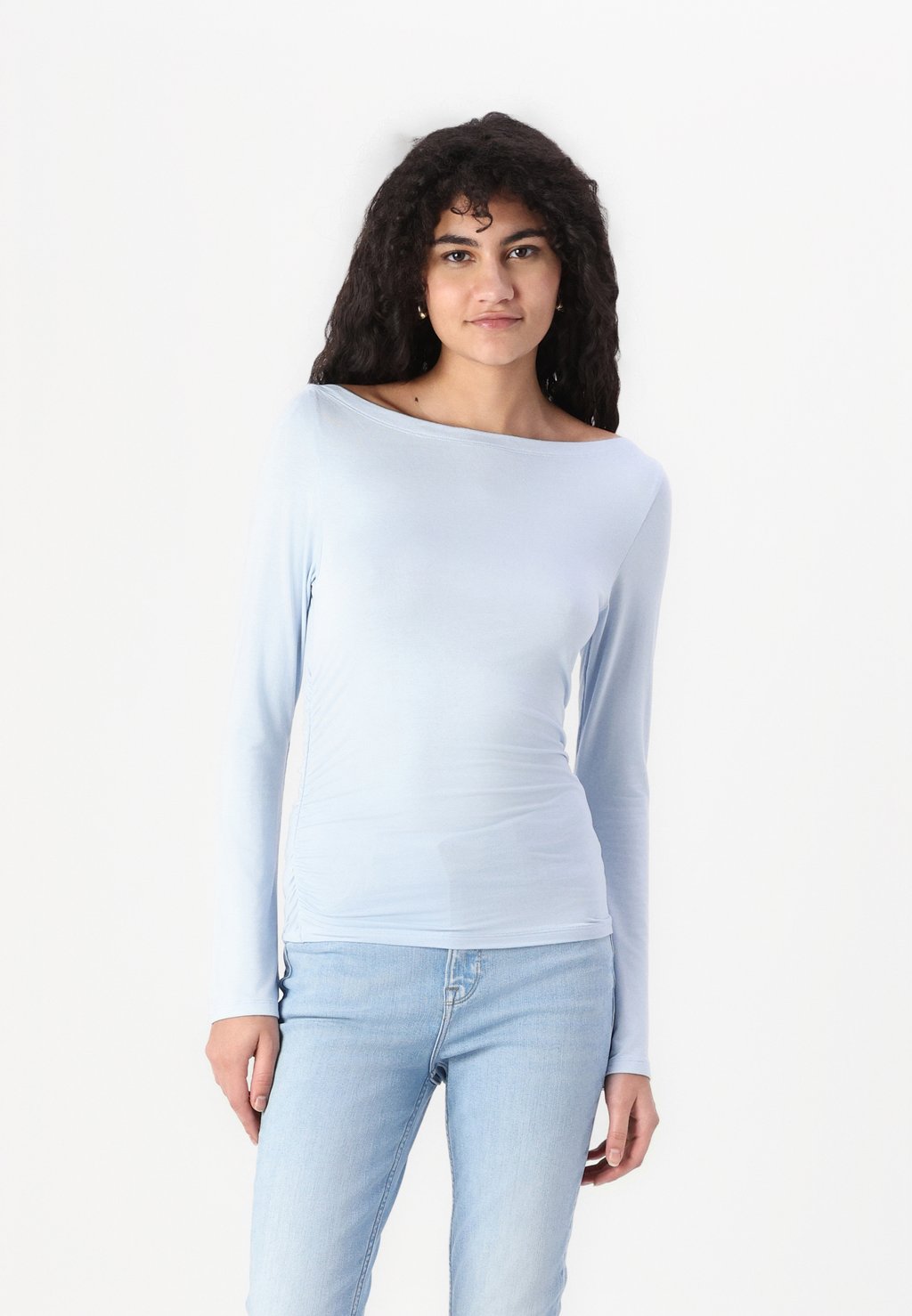 

Топ с длинными рукавами SOFT TOUCH BOAT NECK Gina Tricot, синий