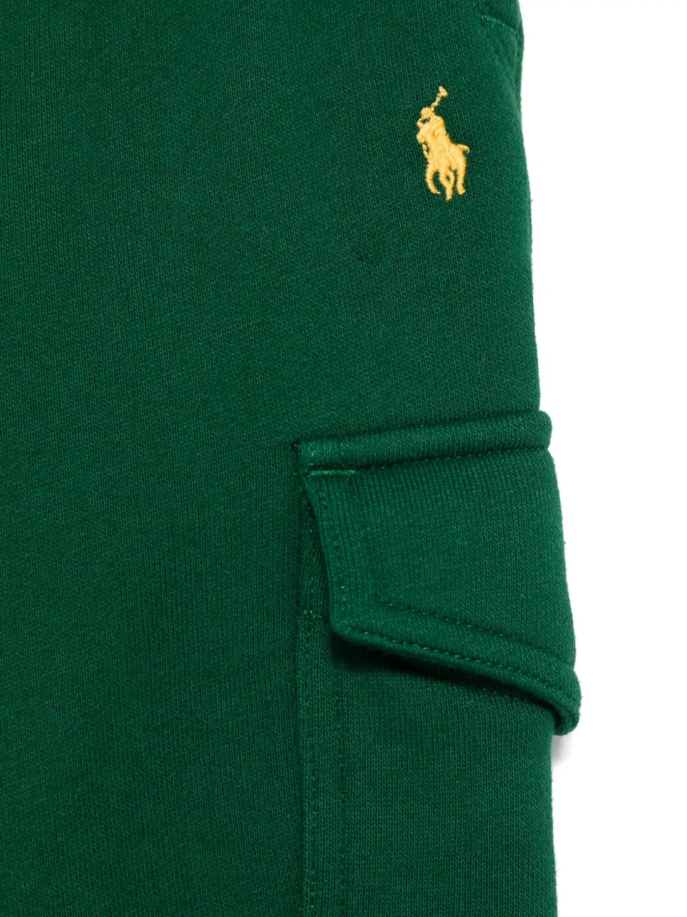 Спортивные брюки с вышивкой Polo Pony POLO RALPH LAUREN KIDS, зеленый — фото 3