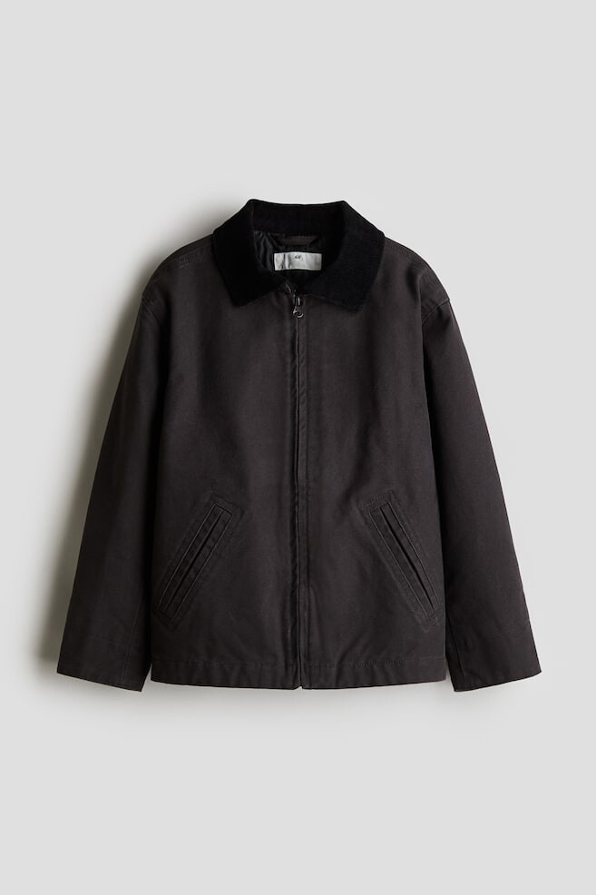 

Куртка из хлопчатобумажной ткани H&M, черный