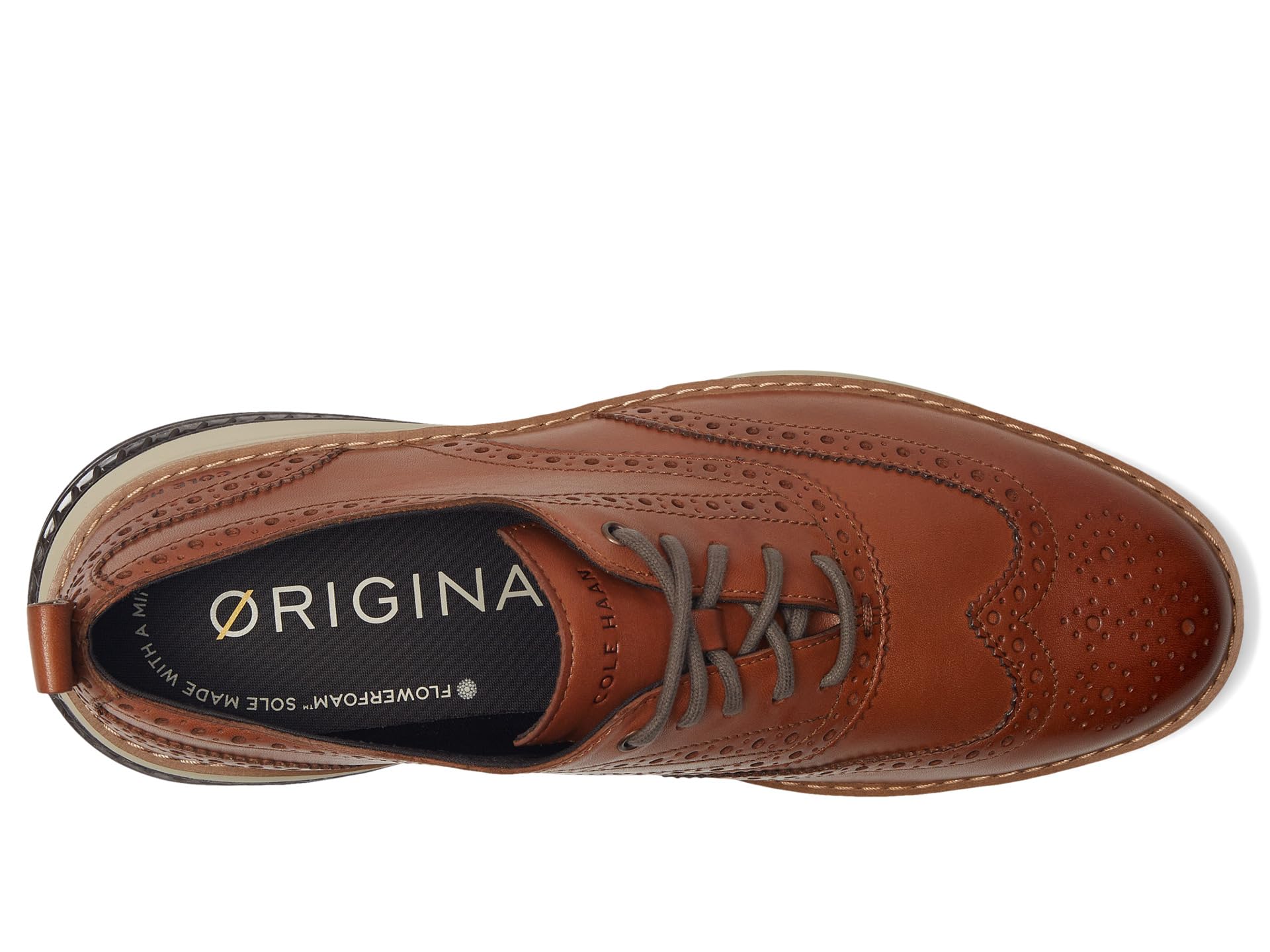 Туфли Cole Haan Original Grand Energy Weave Wing Tip Oxford, цвет British Tan/Ivory — фото 2