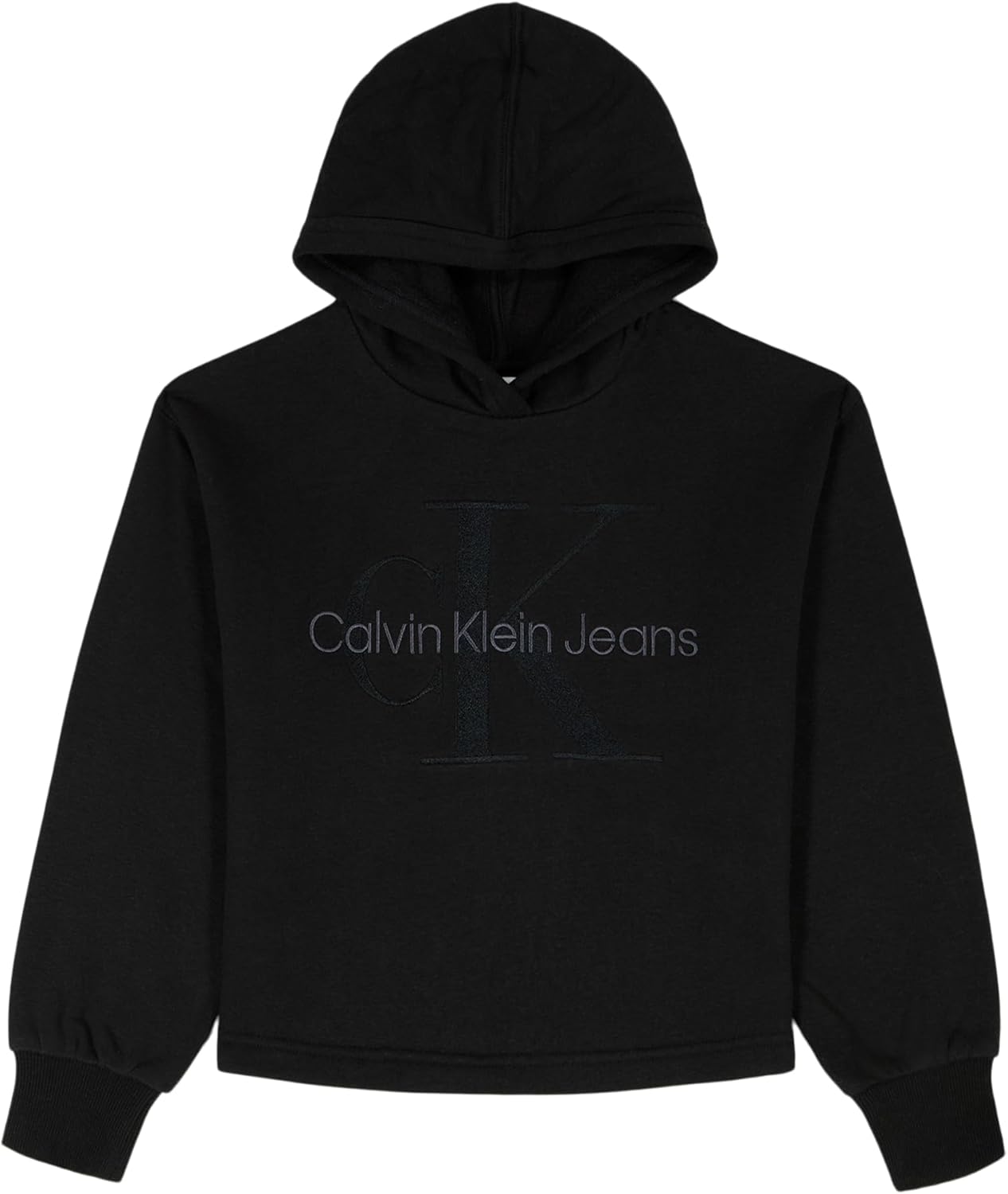 

Толстовка Calvin Klein с длинными рукавами и флисовым принтом для девочек, Jumbo Logo Black