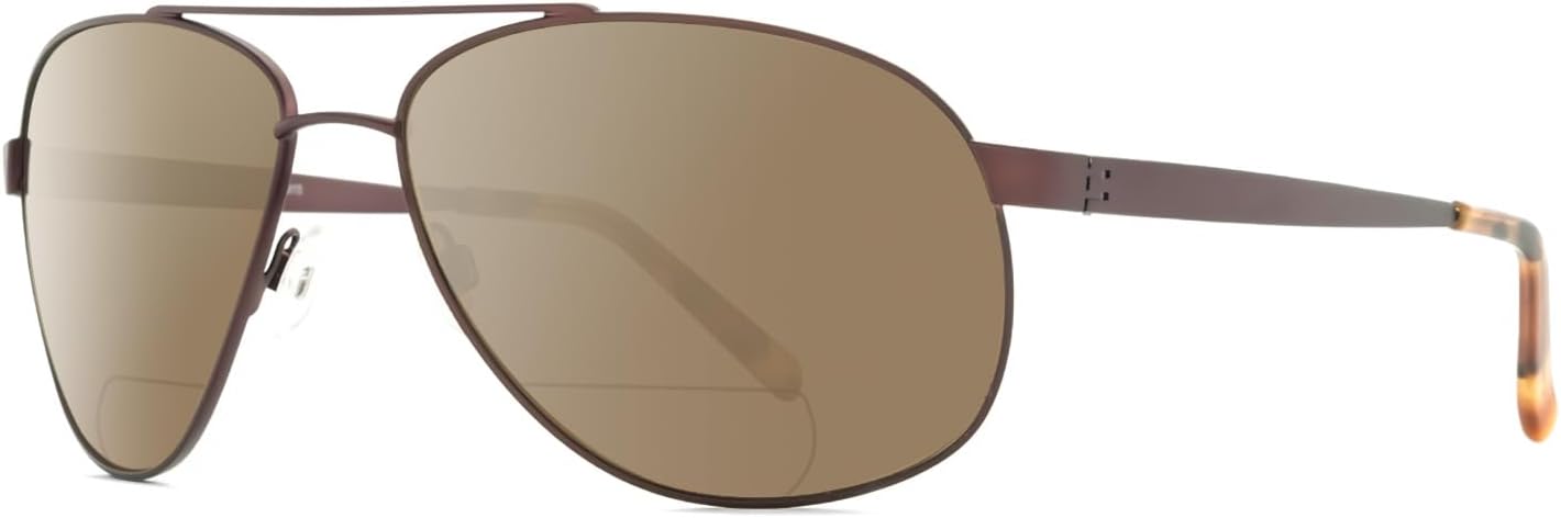 

Солнцезащитные очки-пилот Gladiator с металлическими линзами, поляризованные, бифокальные, для мужчин и женщин, модные, стильные, современные, спортивные Reptile, Matte Espresso Tortoise/Amber Brown