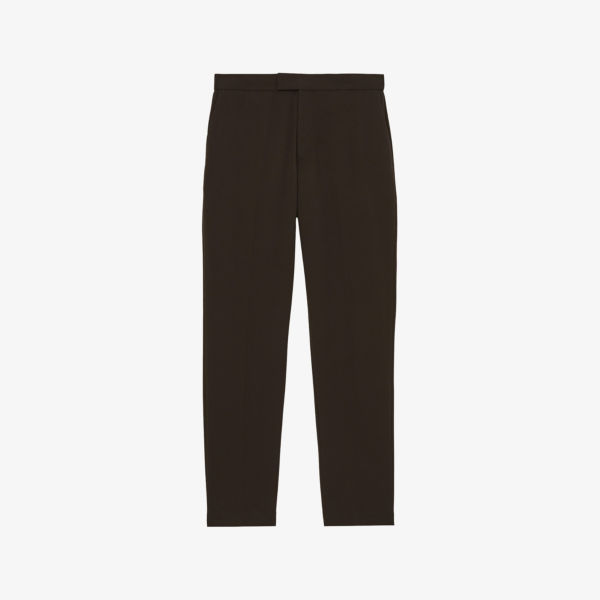 

Брюки Reiss из эластичной ткани узкие, коричневый