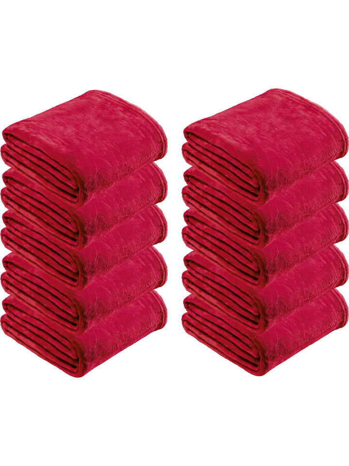 

Одеяло REDBEST Fleece Wohn 10er Pack, красный