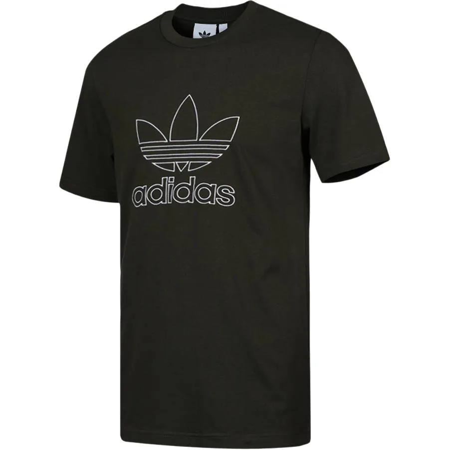 Adidas Originals Футболка мужская зеленая с круглым вырезом — фото 4