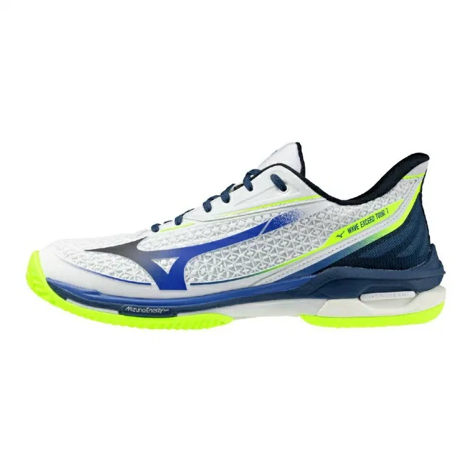 Мужские кроссовки для тенниса «Wave Exceed Tour 7 OC» от Mizuno, Wh/Bl/Ye