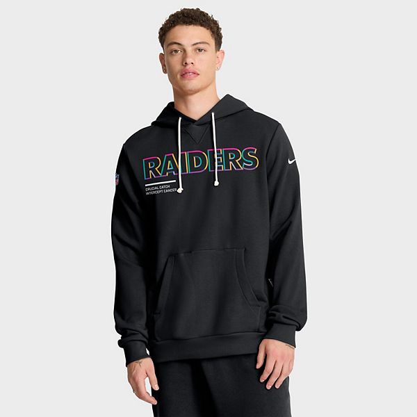 Мужская черная толстовка Las Vegas Raiders 2025 NFL Crucial Catch Sideline Standard Issue Dri-FIT Nike
