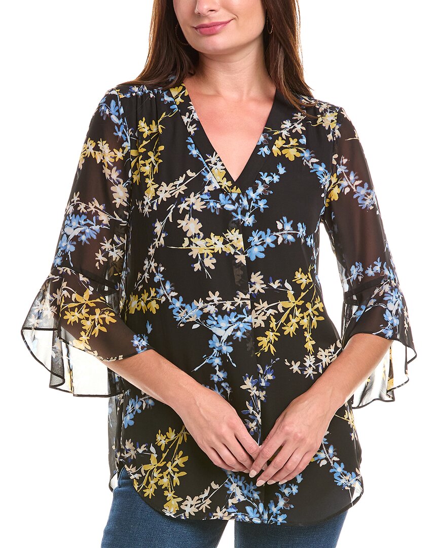 

Джонс Нью-Йорк блузка с расклешенными рукавами Jones New York, черный