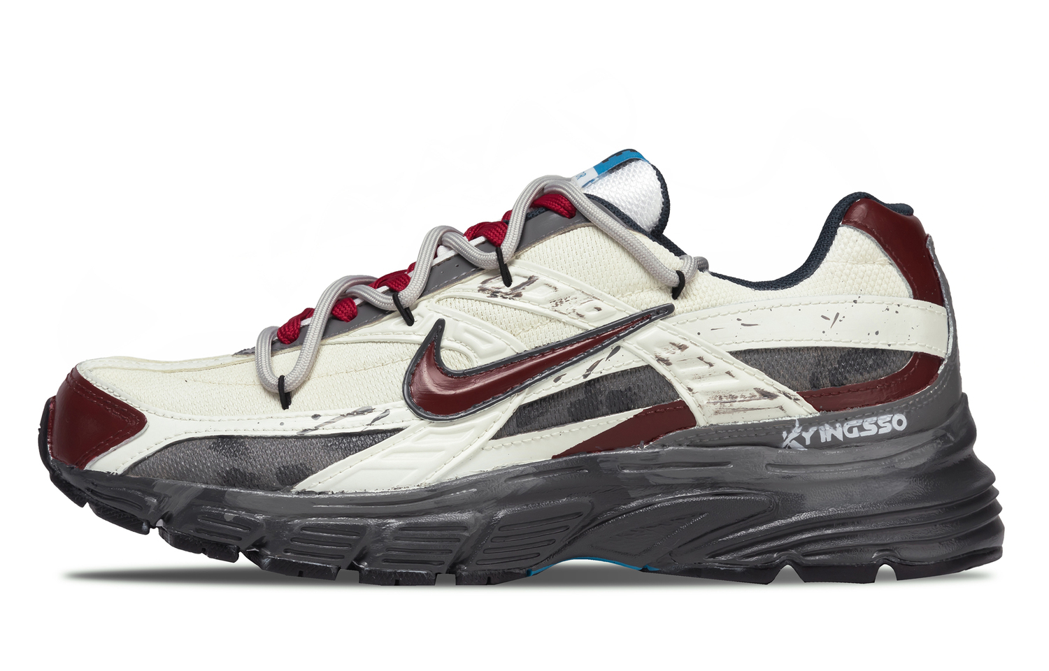 

Nike Мужские износостойкие низкие кроссовки для бега, бежево-красные