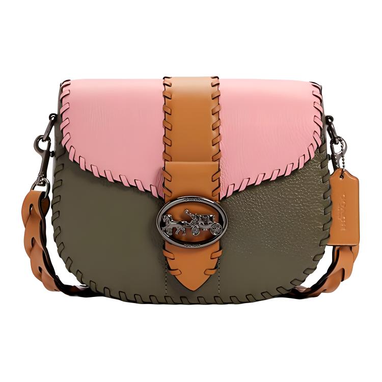 

Кожаная сумка-седло Georgie, наплечная сумка, маленькая кросс-боди для женщин мультиколор COACH, Set (Bag+Dust Bag)