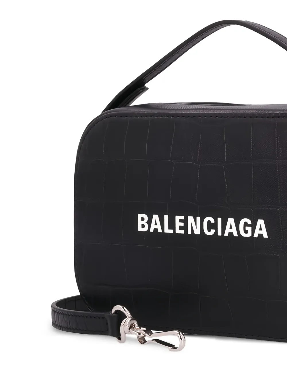 Сумка на плечо Everyday XS с тиснением под крокодила BALENCIAGA, черный — фото 3