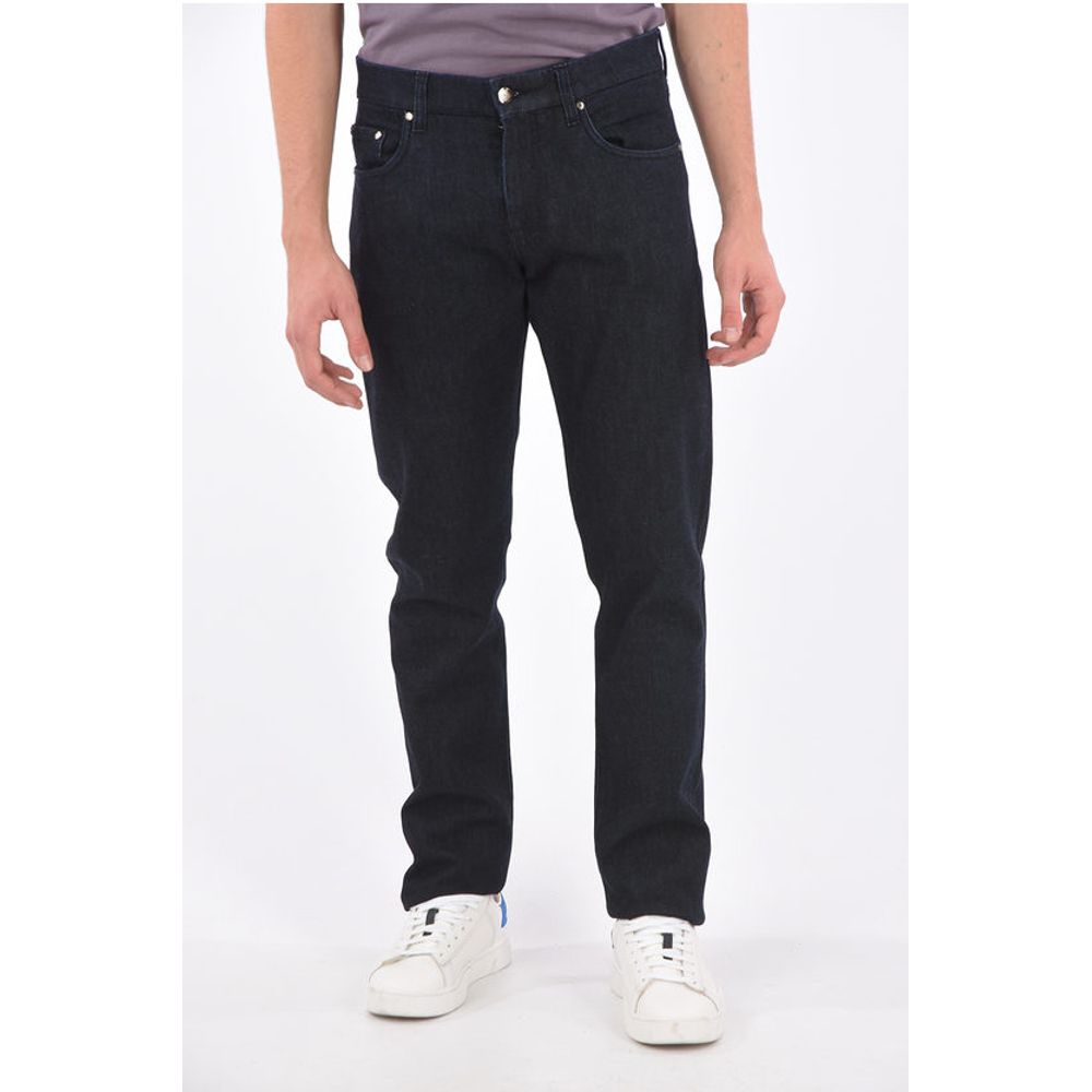 

Джинсы RODRIGO Slim Fit из хлопка и кашемира 19 см Corneliani, Blue