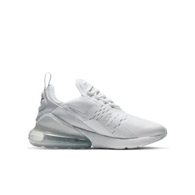 Кроссовки Nike Air Max 270, цвет White/Metallic Silver/White — фото 3