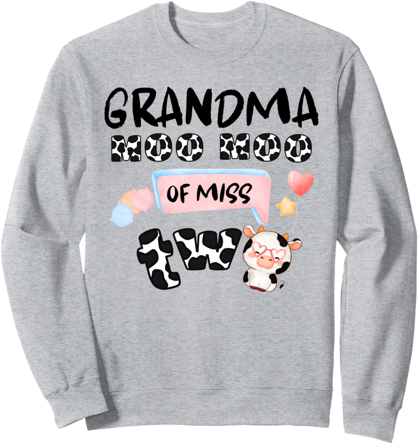 

Розовая толстовка с изображением коровы и бабушки Му, которой два года, для вечеринки по случаю второго дня рождения девочки Family Look Farm Midwestern Girl Decorations