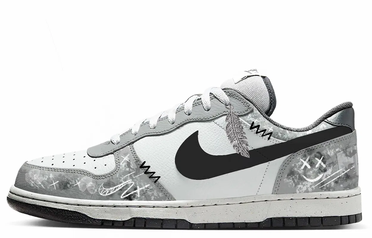Кроссовки скейтбординг Nike Color: Gray White Black — фото 3