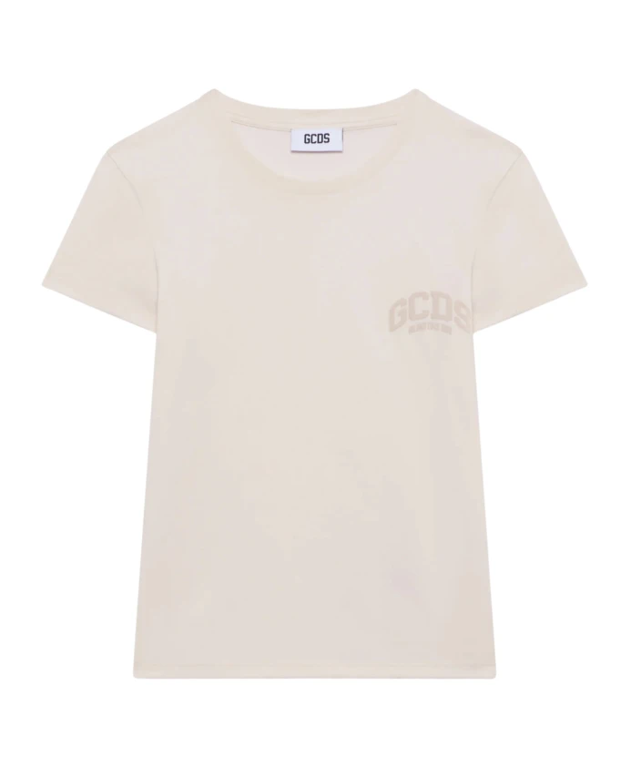 

Эластичная футболка для отдыха с логотипом Gcds, бежевый