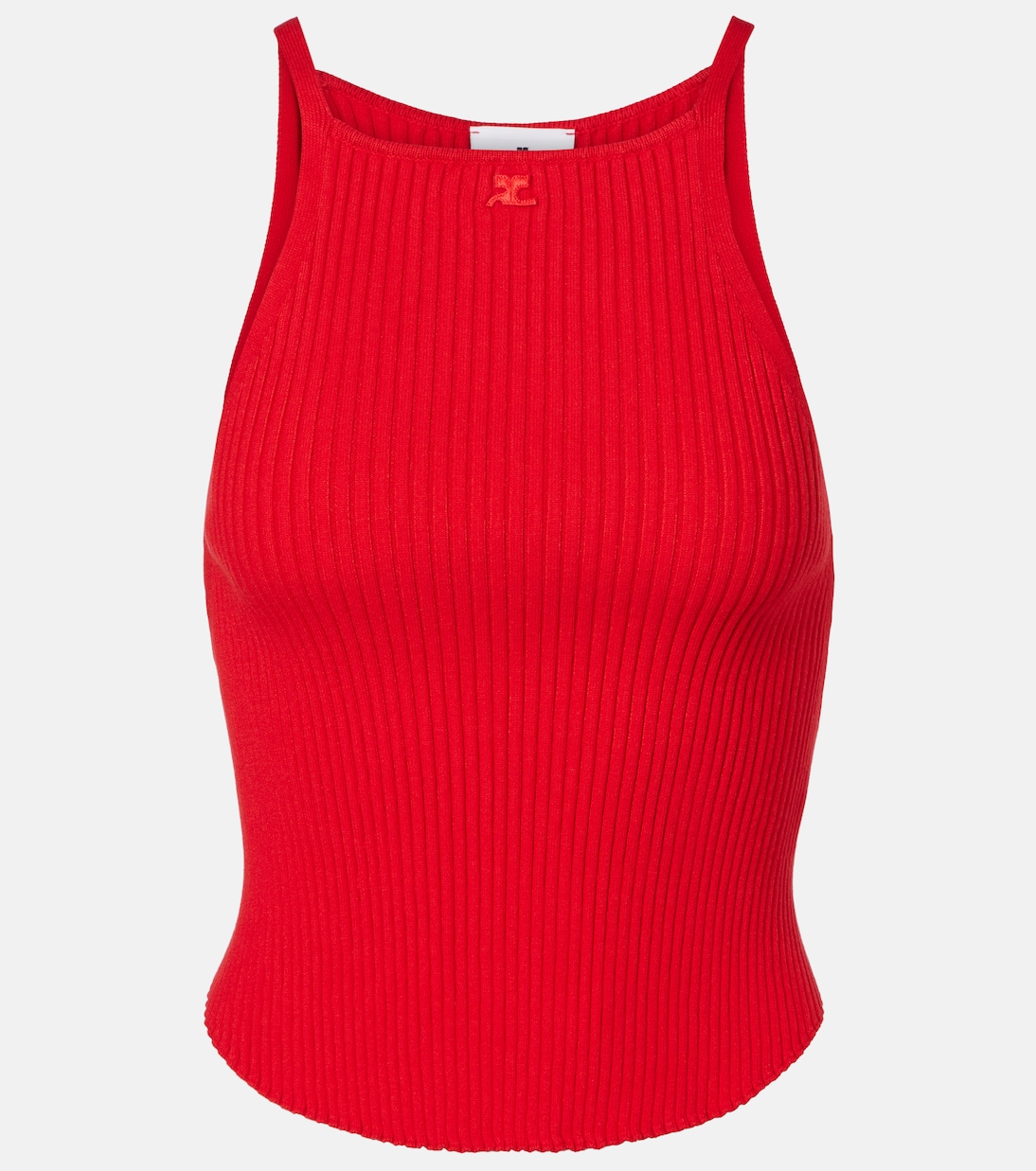 

Майка из трикотажного полотна с круглым логотипом Courrèges, Poppy