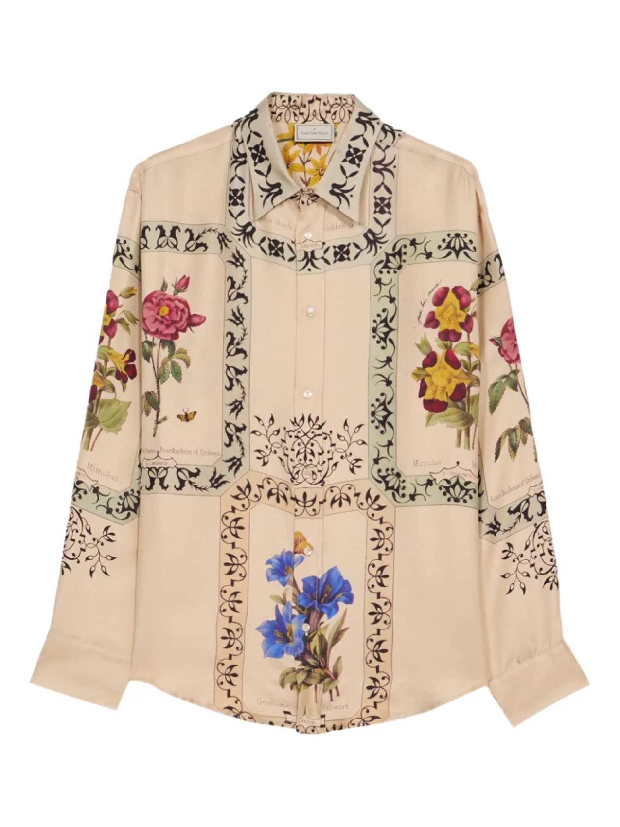 

Pierre-Louis Mascia рубашка с цветочными вставками, нейтральный