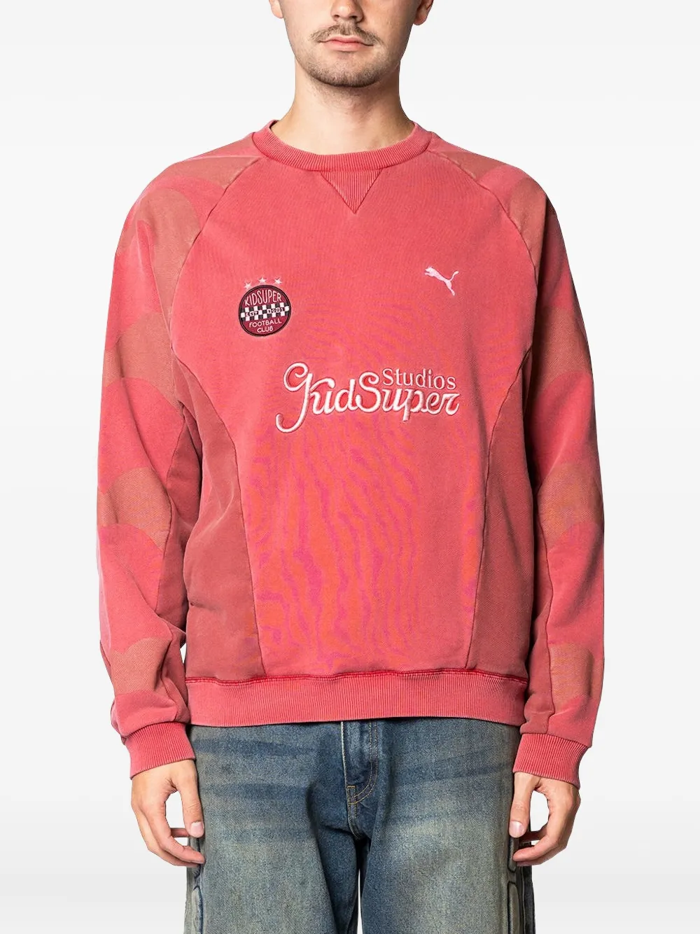 

Свитшот X KidSuper с круглым вырезом Puma, красный