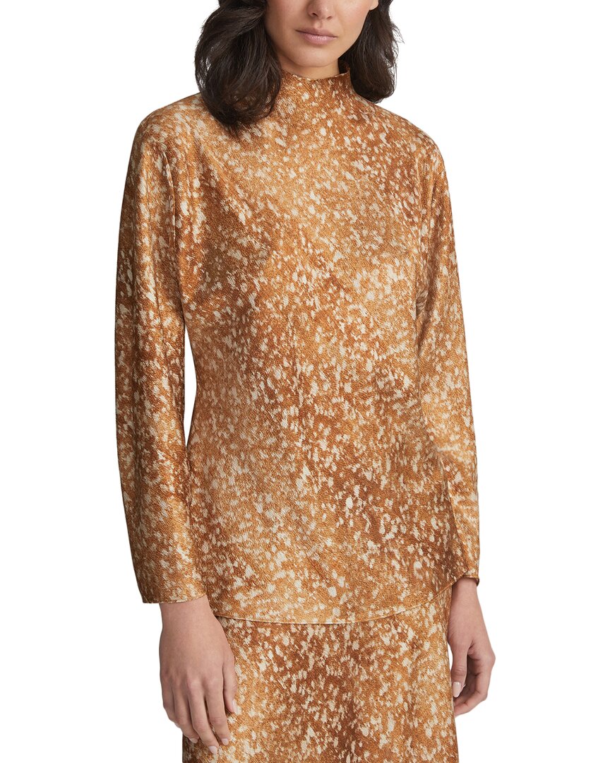 

Lafayette 148 New York Блуза с воротником-воронкой и рукавом долман, Tan