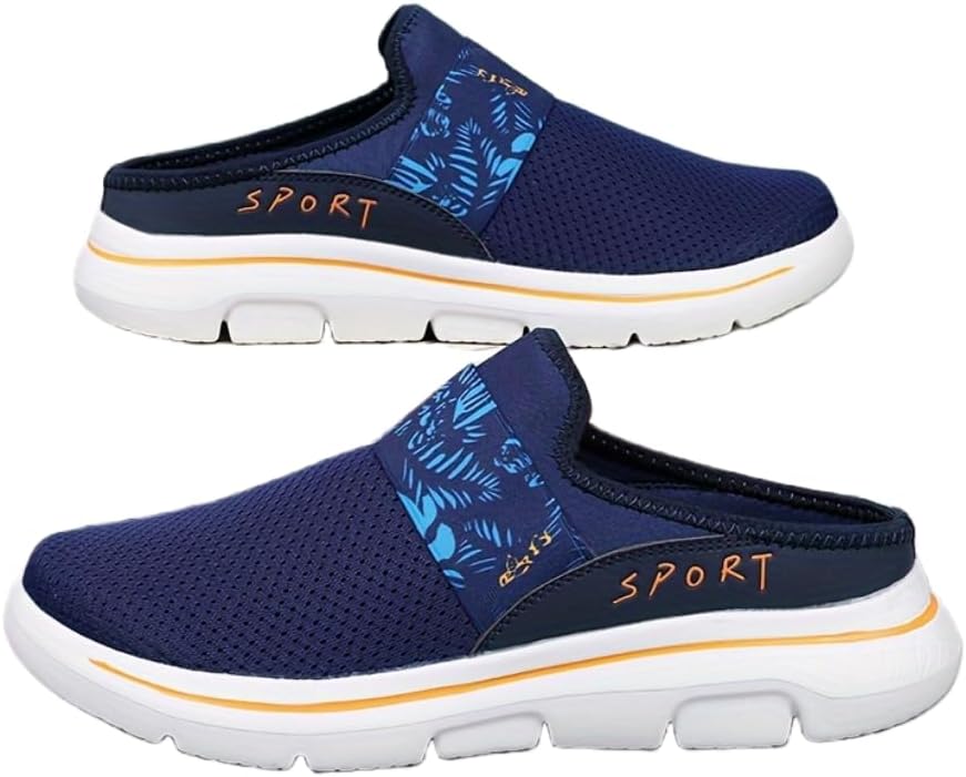 

Мужские сабо с верхом из дышащей ткани и подошвой из EVA, мужские спортивные сандалии, удобная обувь для ежедневной ходьбы Hhhchpm, синий