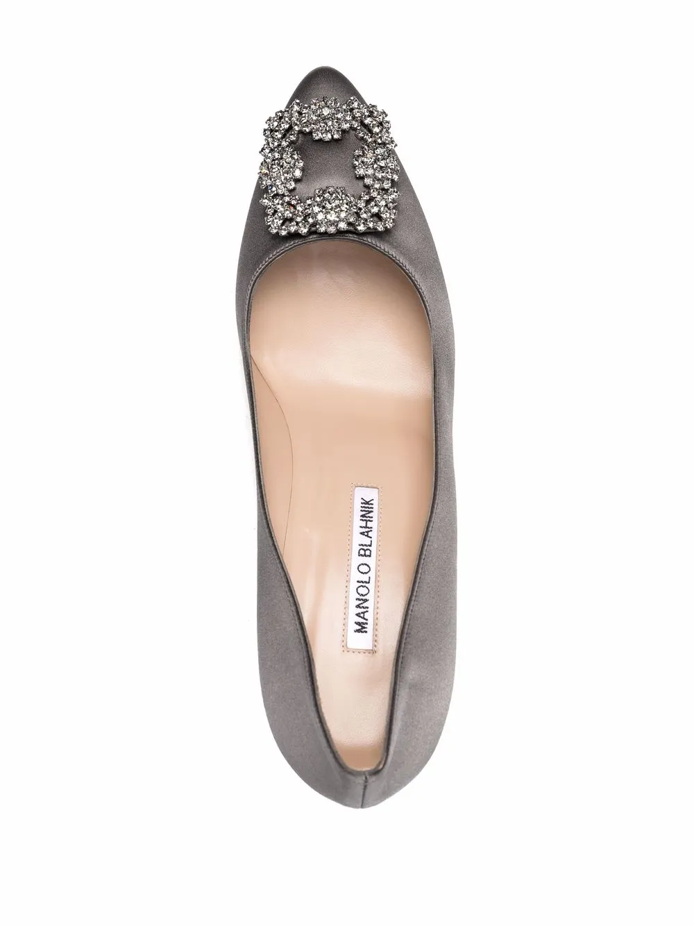 Декорированные туфли-лодочки Hangisi 80 Manolo Blahnik, серый — фото 4