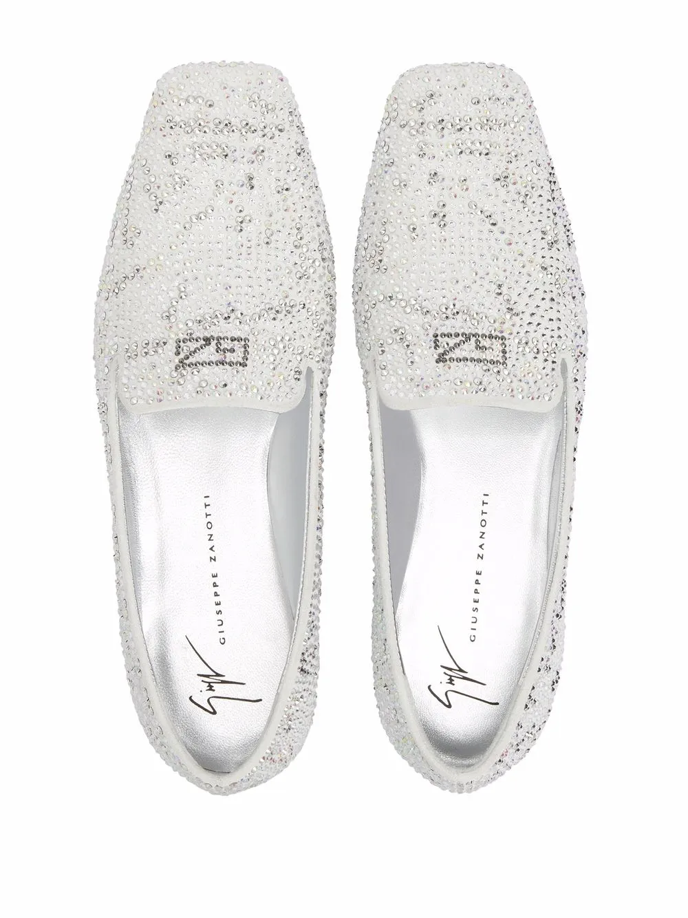 Лоферы Pigalle Starlight Giuseppe Zanotti, белый — фото 4