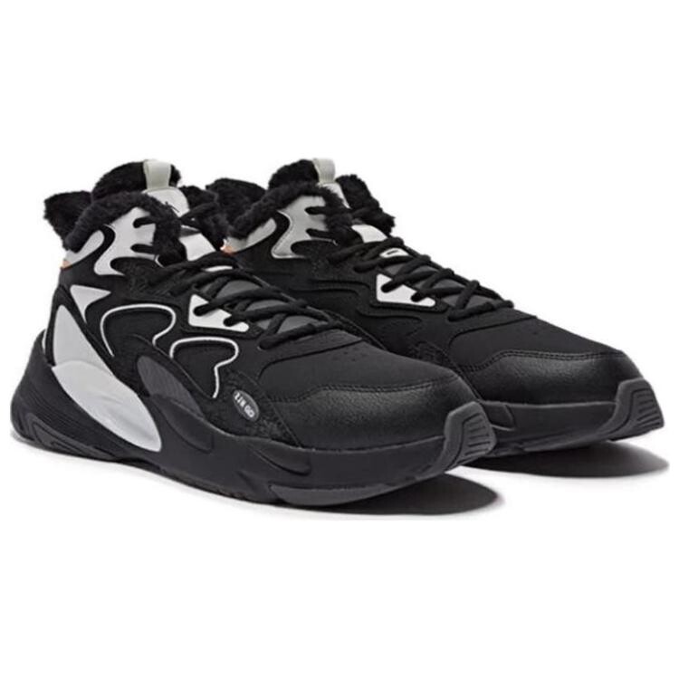Мужские кроссовки Lifestyle High-Top черного/белого цвета Qiaodan — фото 4