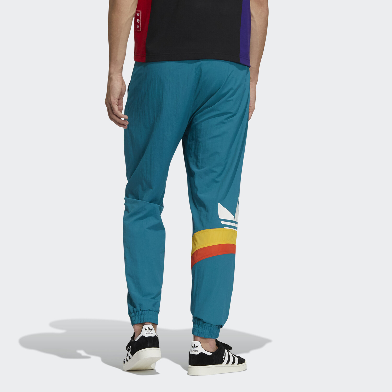 Трикотажные спортивные штаны мужские небесно-голубые Adidas Originals, голубой — фото 3
