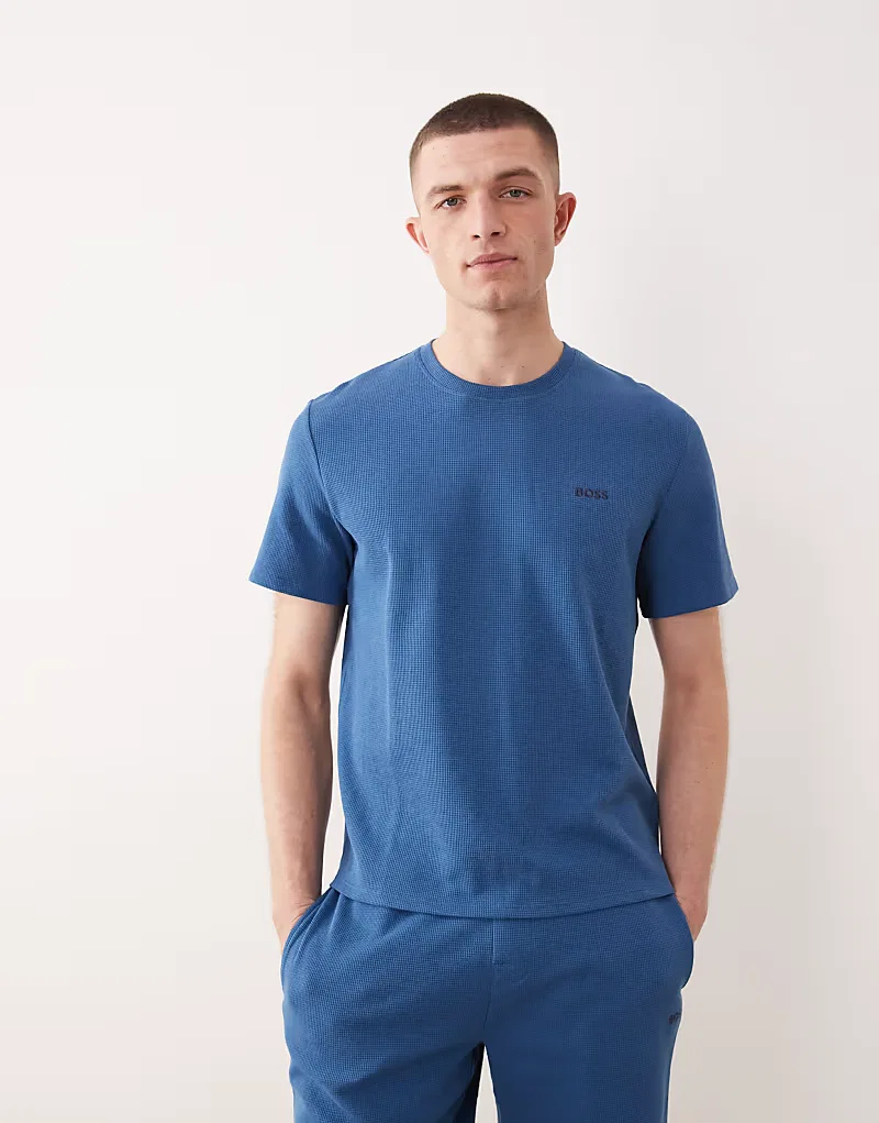 Комплект BOSS Bodywear Waffle, синий