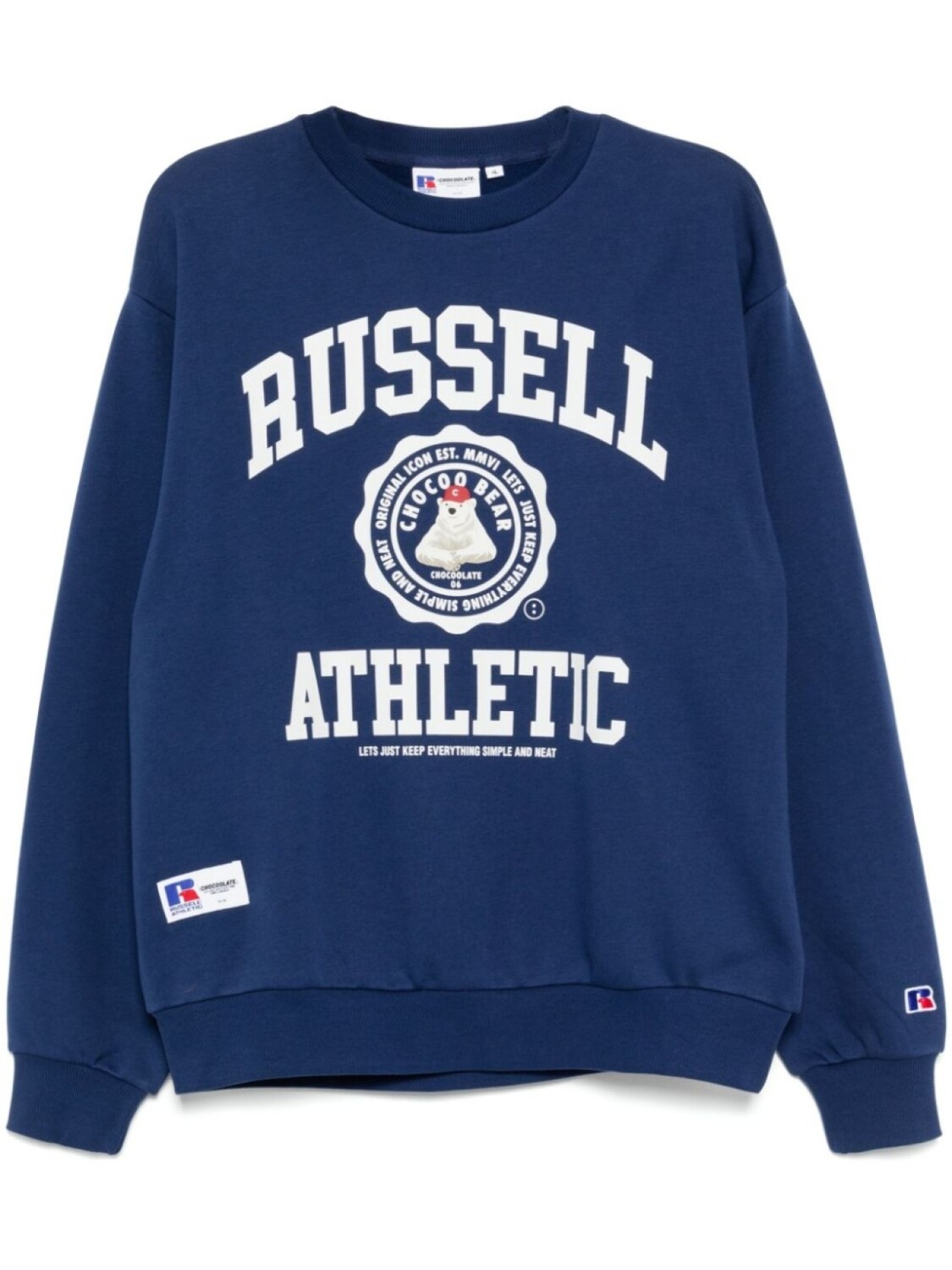 

Свитер из коллаборации с Russell Athletic CHOCOOLATE, синий