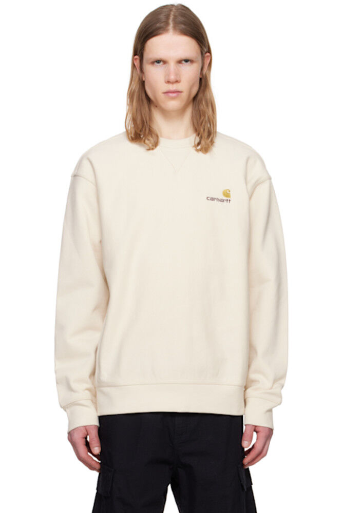 

Свитшот Off-White с надписью American Script Carhartt Work In Progress