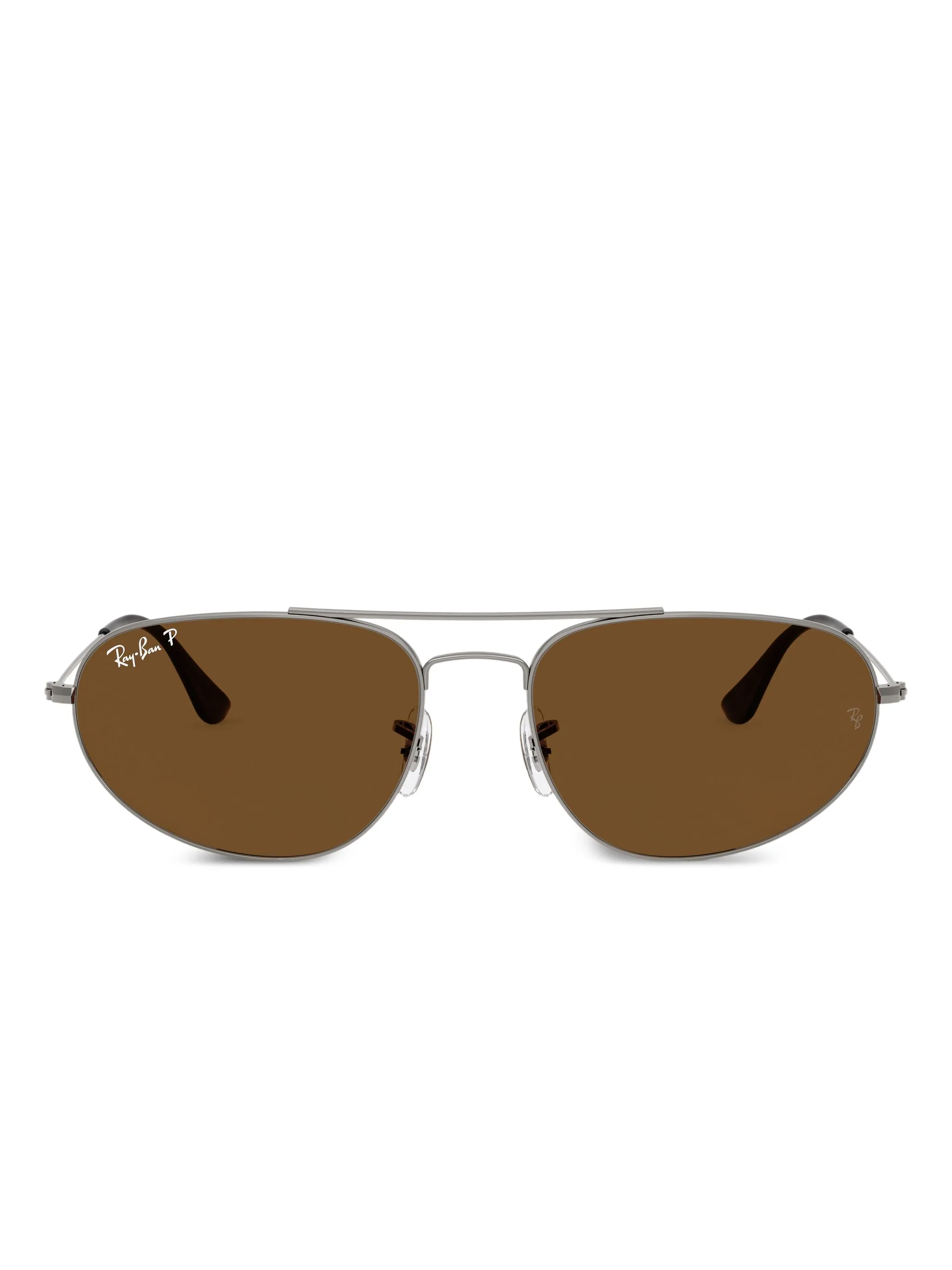 

Солнцезащитные очки в овальной оправе Ray-Ban, серебристый