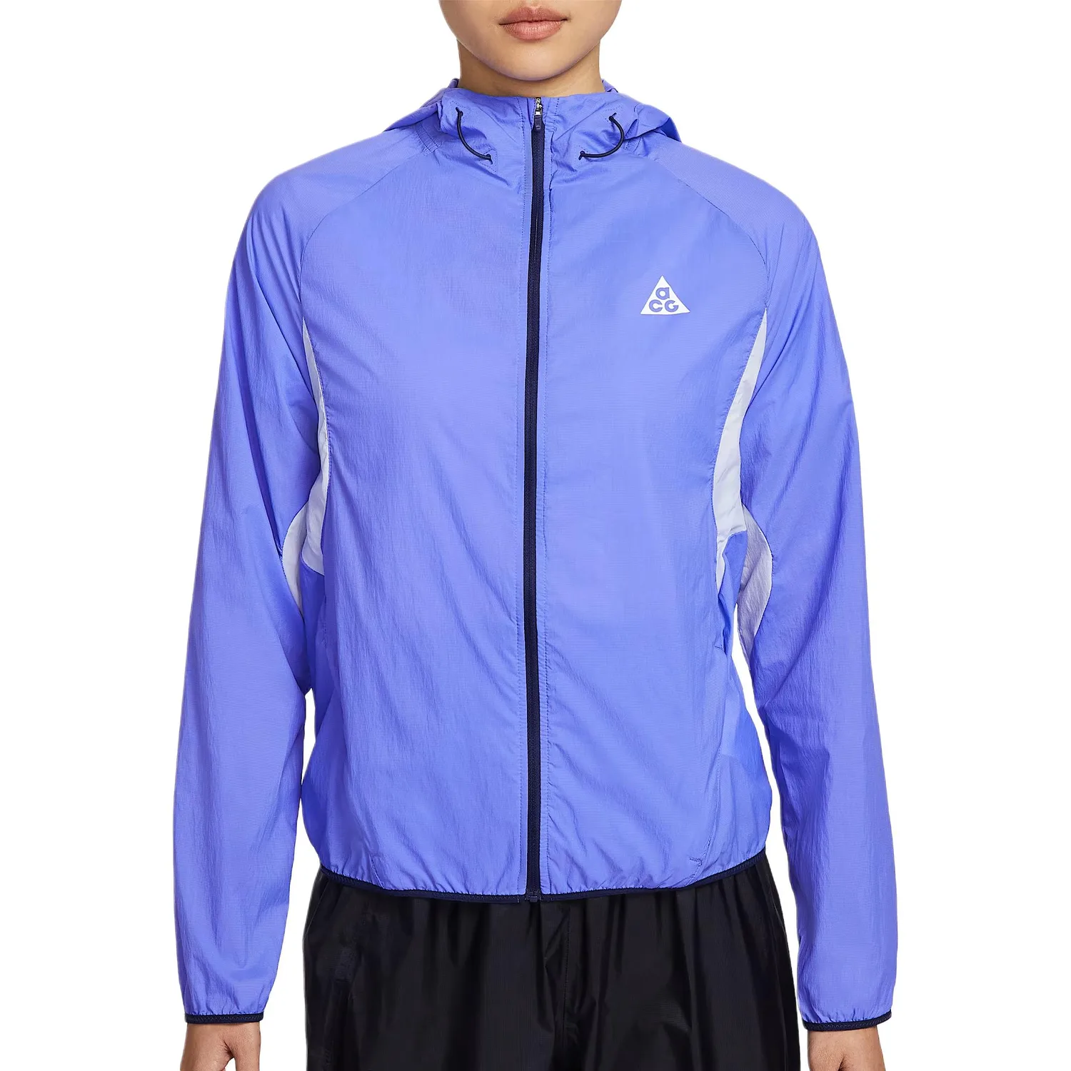 Куртка для бега женская ACG Repel Nike, Sapphire Blue/Hydrogen Blue/Dark Navy Blue/Mountain White