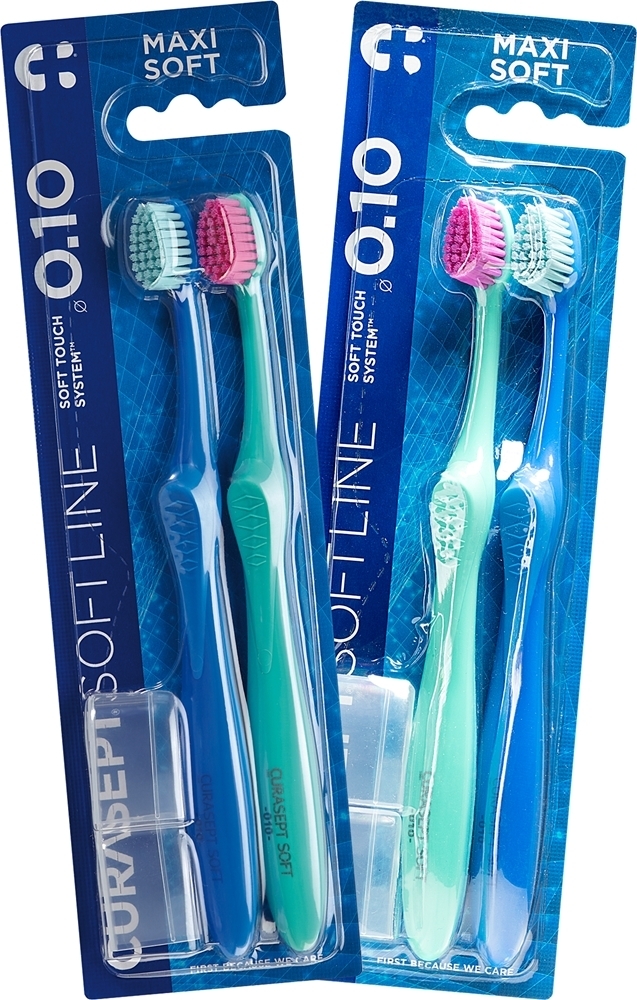 Зубная щетка Softline 0.10 maxi мягкая, 2 шт. Curasept, 2 шт — фото 2