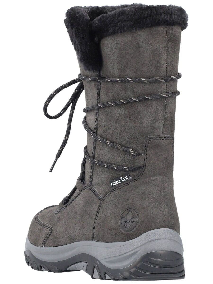 Зимние ботинки женские Rieker Snow Boots высокие с мехом, серый — фото 4