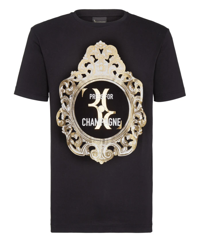 

Футболка в стиле барокко с круглым вырезом Billionaire, черный