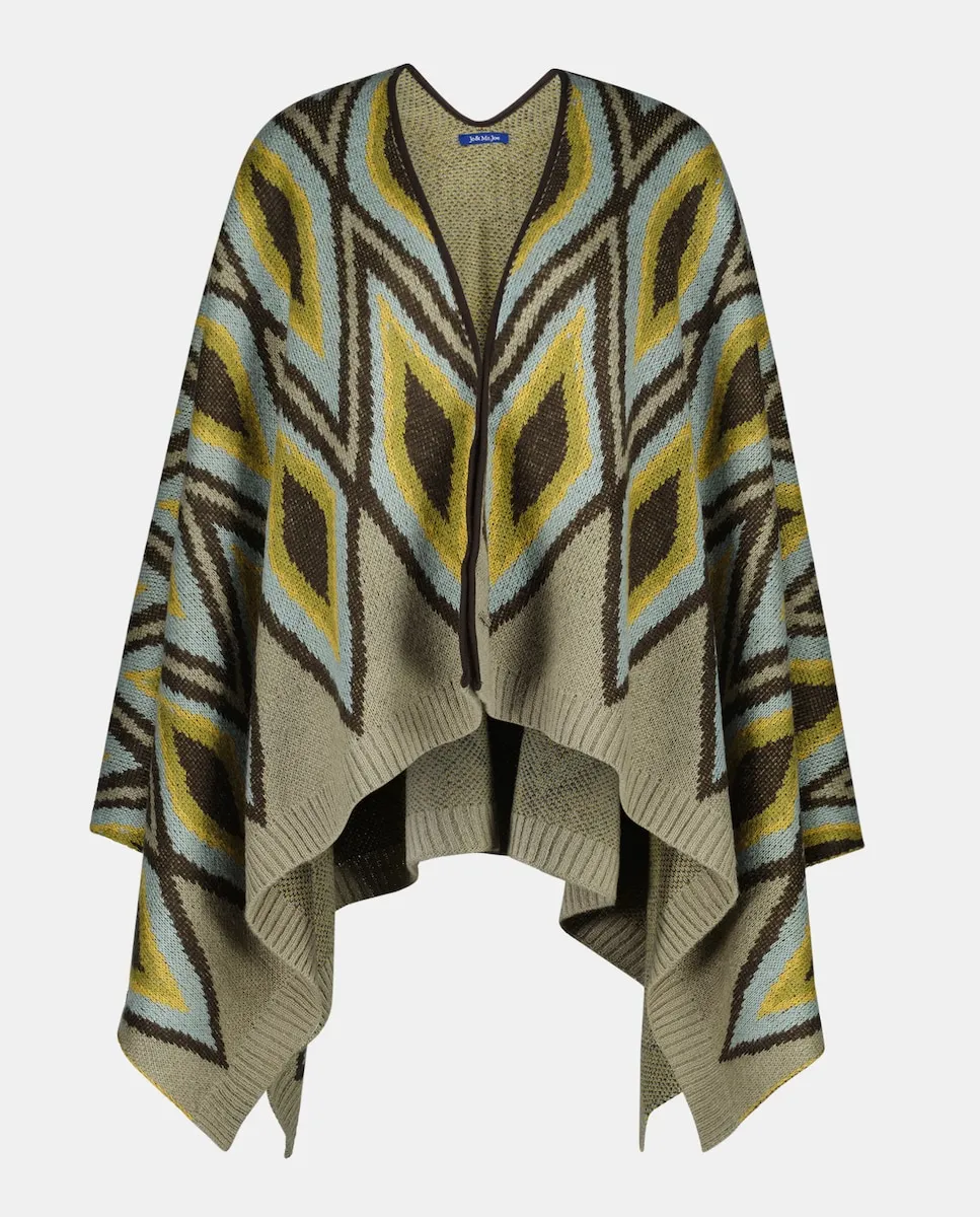 

Пальто жаккард с ромбами Jo & Mr. Joe, зеленый