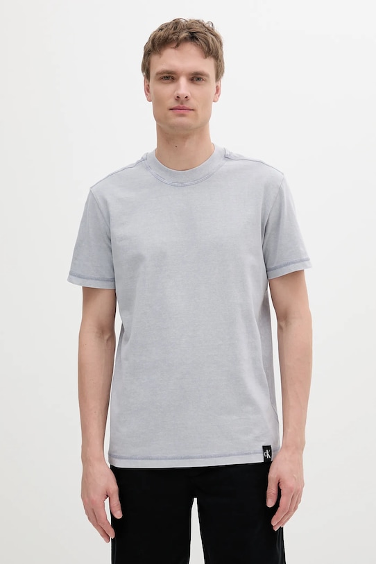 

Хлопковая футболка Calvin Klein Jeans, синий