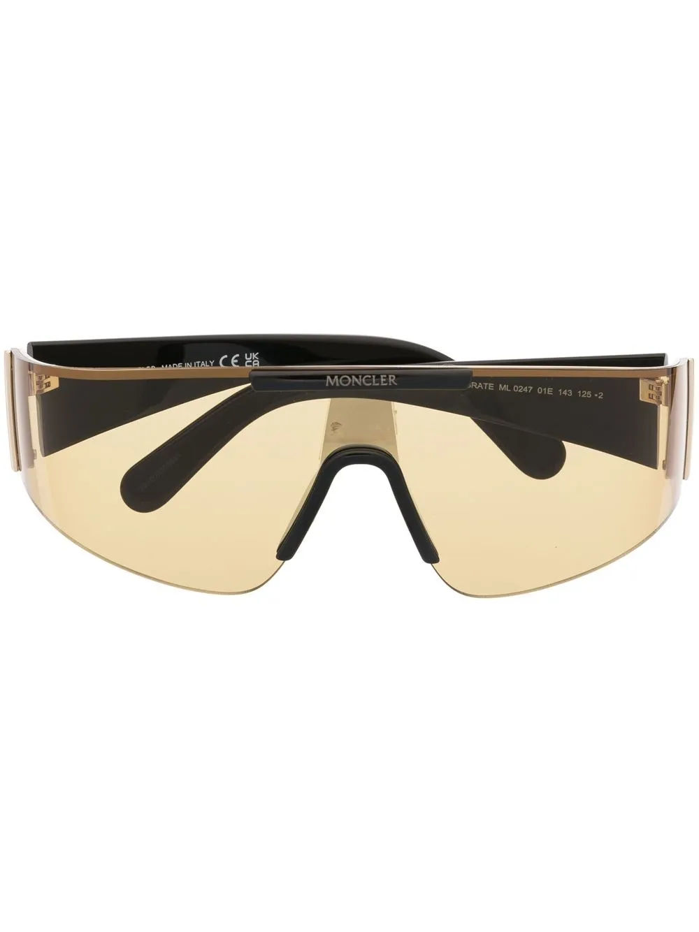 

Солнцезащитные очки в массивной оправе Moncler Eyewear, черный