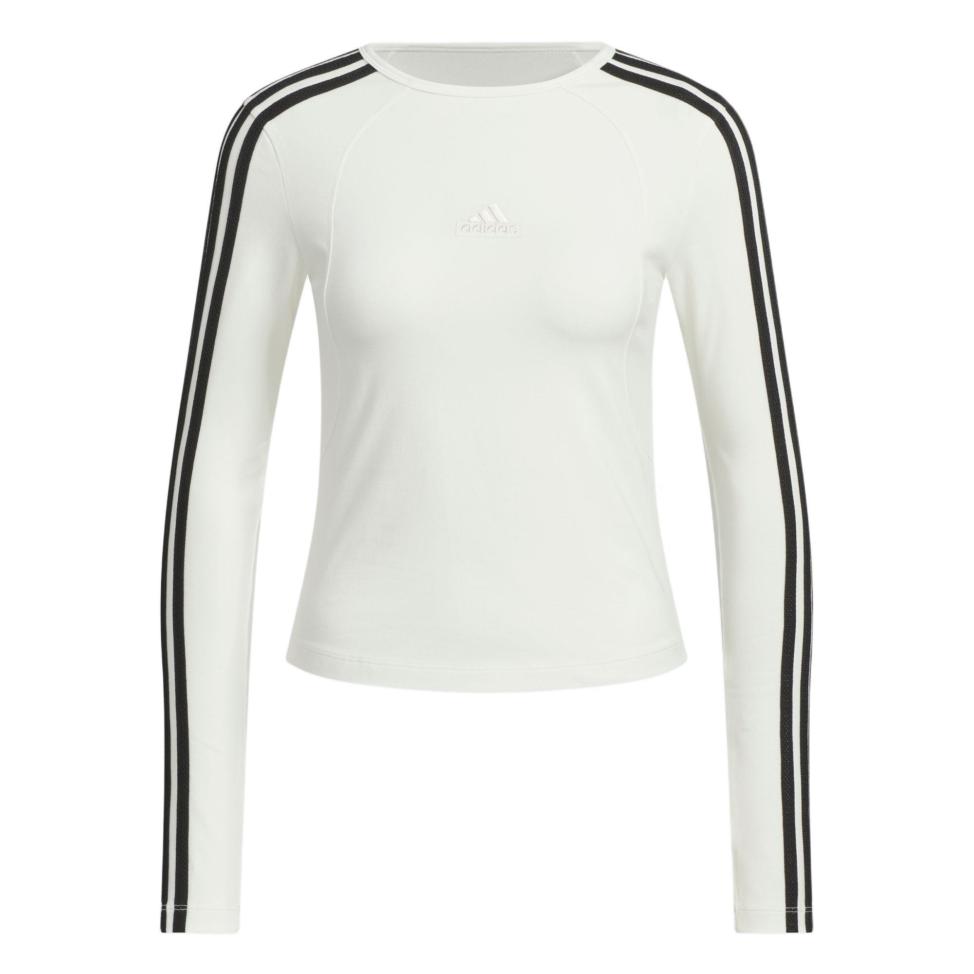 Лонгслив Adidas 3-Stripes, белый — фото 2
