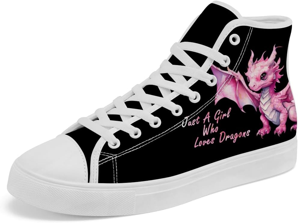 

Высокие кеды на канве Dragon для мужчин и женщин, высокие кроссовки Dragon на шнуровке, повседневная обувь, подарок для мальчиков и девочек Chebing, розовый