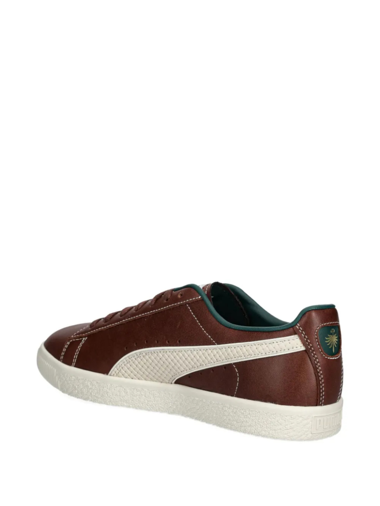 Кроссовки Clyde из кожи на шнуровке PUMA, коричневый — фото 3