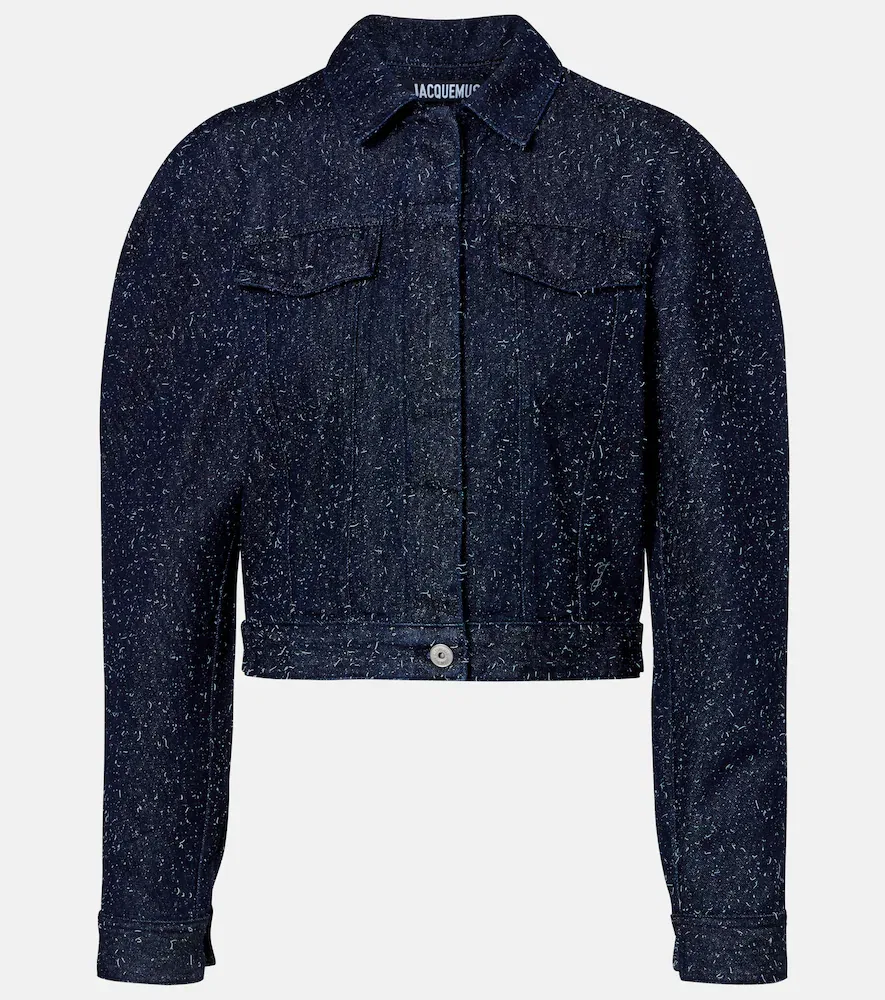 Джинсовая куртка с вышивкой Ovalo de Nîmes Jacquemus, синий