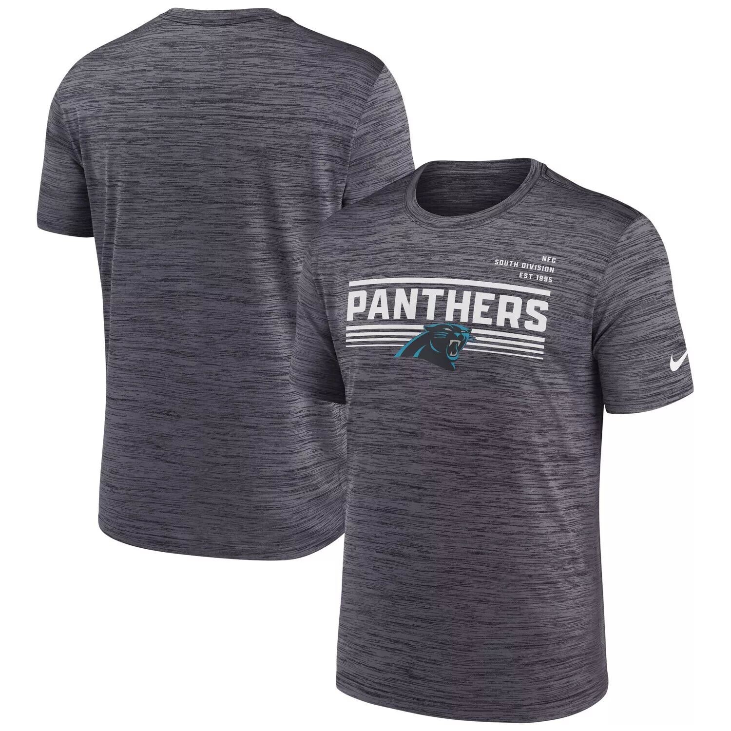 

Мужская антрацитовая футболка Carolina Panthers Yardline Velocity Performance Nike, Черный, Мужская антрацитовая футболка Carolina Panthers Yardline Velocity Performance Nike