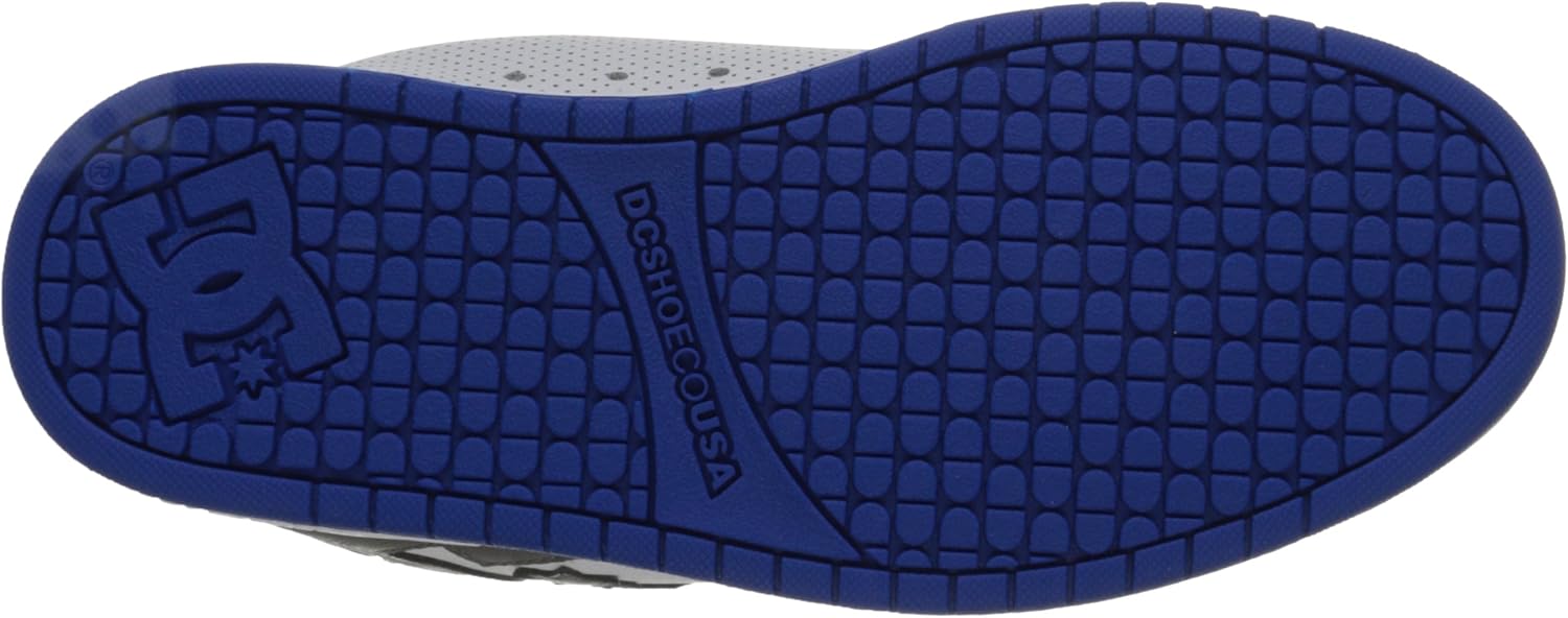 Мужские кеды DC Mens Court Graffik Casual с низким верхом для скейтборда DC Shoes, белый/синий/серый — фото 4