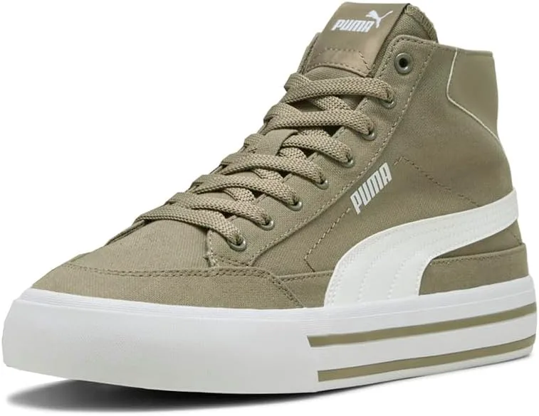 Мужские кроссовки PUMA Court Classic Vulcanized Mid Formstrip с шнуровкой, повседневные - коричневые, коричневый — фото 2