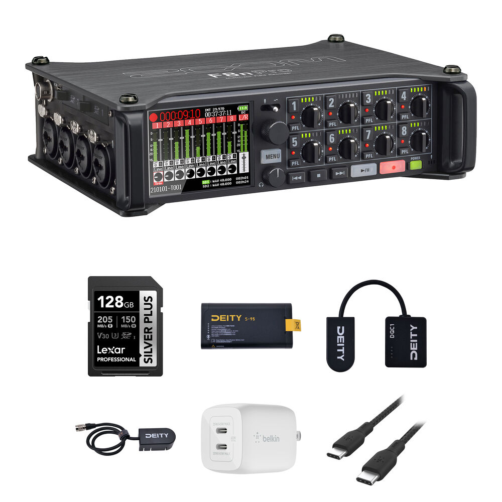 

Портативный цифровой рекордер Zoom F8n Pro 8-Input / 10-Track Multitrack Field Recorder