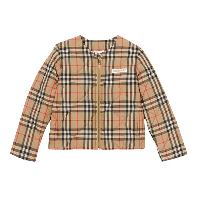 

Куртка Burberry Kids Check Jacket Archive Beige, желто-коричневый